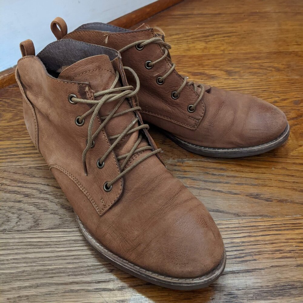 Diba Eli Lace Up Ankle Bootie Brown/Tan Women Size 40